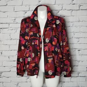 VTG 90s Koret Sport Abstract Funky Windbreaker, sz Medium